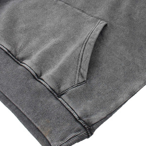 Sweat-shirts à capuche délavés en coton, coupe oversize, style streetwear décontracté, vente en gros à prix abordable, directement de l'usine - Product Image 4
