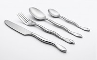 High Quality Polish Modern Luxury Flatware Cutlery Fancy Set Stainless Steel Shining Polish Designer Stem Table Ware Cutlery Set