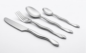 High Quality Polish Modern Luxury Flatware Cutlery Fancy Set Stainless Steel Shining Polish Designer Stem Table Ware Cutlery Set - Product Image 3