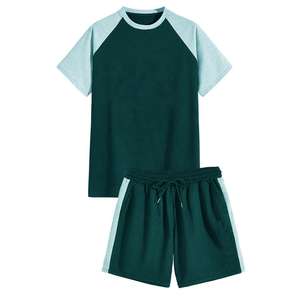 Conjunto Deportivo para Hombre, Camiseta Casual de Manga Corta con Estampado y Pantalones Cortos con Cordón en la Cintura, Ligero y Cómodo para Otoño, 2 en 1, Personalizable - Product Image 2