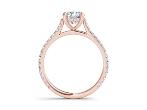 Anillo Solitario Aries Jewel con Diamante Cultivado en Laboratorio de 1 Quilate, Oro Sólido de 14K, Corte Brillante Redondo, para Uso Diario, Boda, Estilo Clásico - Product Image 4