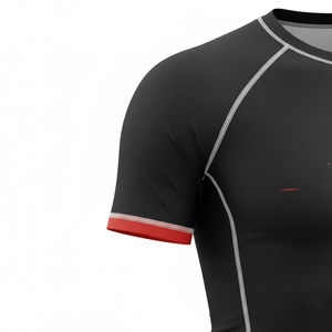 Classic short sleeve rash guard sublimated compression shirt breathable durable seams premium quality MMA BJJ <b>surf</b> training wear - Product Image 5