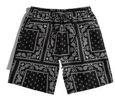Pantalones Cortos con Estampado Paisley para Hombre - Shorts de Verano de Malla Estilo Urbano Vintage con Cintura Elástica y Cordón Ajustable - Product Image 2