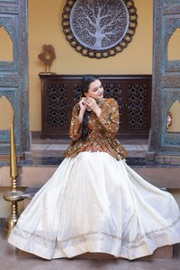 Trajes pakistaníes de moda para mujer, lehenga con top con bordados, estilo fiesta, corte regular, para todas las temporadas - Product Image 6