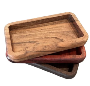 Bandeja de servicio de cocina de madera de alta demanda para aperitivos Bandejas de servicio de madera de balsa Bandejas de servicio de pizza de madera - Product Image 1