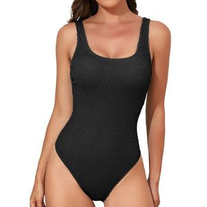 Wholesale 2026 Women's Two-Piece <b>Black</b> Solid Sexy Summer Swimsuit Cheap Prices High Quality Plus Size Tank Floral Print - Product Image 1