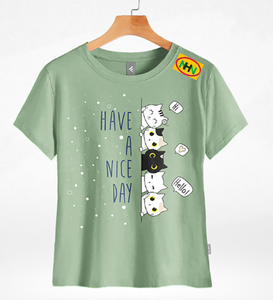 ผู้ผลิตเสื้อผ้าจากบังคลาเทศ เสื้อยืดคอวีผ้าฝ้ายไซส์ใหญ่สำหรับผู้หญิง พร้อมลายพิมพ์ตกแต่ง - Product Image 4