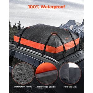 Bolsa de Equipaje para Techo de Coche 100% Impermeable, Resistente, de PVC 840D, 15 Pies Cúbicos, Caja Portaequipajes para Techo de Coche - Product Image 2