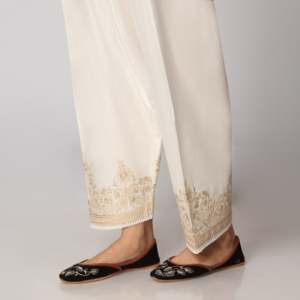 PS3523สีขาว cambric shalwar ขนาด XS - Product Image 2