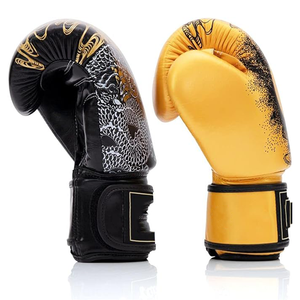 Gants de combat personnalisés en PU, gants de boxe en cuir artificiel de qualité supérieure, sangle de poignet réglable, rembourrage absorbant les chocs pour la fermeture - Product Image 3