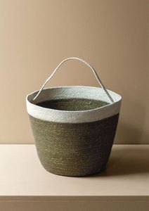 Cesta de Almacenamiento Moderna Tejida 100% Algodón Ecológico con Asas Dobles, Organizador para Ropa, Picnic y Uso Doméstico - Product Image 3