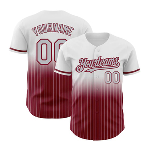 Custom Design Printed <b>Baseball</b> Jersey Own Personalized Team Name Short Sleeve Buttoned Closure Gradient Colored Softball Jersey - Product Image 1