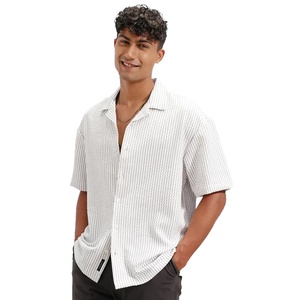 Camisa de verano con logotipo personalizado para hombre, botones completos, exterior, informal, hombro caído, diseño ligero, transpirable, Hip Hop, de talla grande, otoño - Product Image 2
