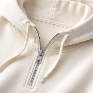 Wholesale Custom Oversized Quarter <b>Zip</b> Hoodie 100% Cotton - OEM Manufacturer in Bulk - Product Image 4