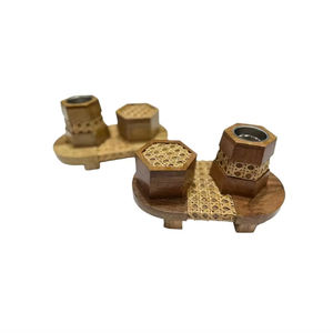 Achetez à bas prix un porte-encens en bois et métal, brûleur d'encens Bakhoor, brûleur d'encens en bois tendance à prix abordable, vente en gros, décoration d'intérieur - Product Image 6