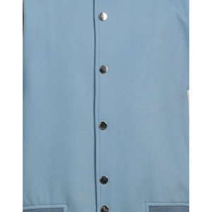 Retro mangas contraste Color Boxy Fit Unisex Varsity chaqueta de alta calidad 100% algodón ecológico forro de lana bordado - Product Image 4