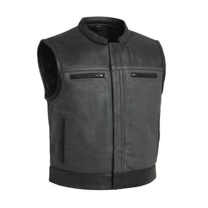 Men's Custom <b>Brown</b> Sleeveless Motorcycle <b>Vest</b> Breathable Washed Front Logo Winter Jacket 220g Digital Print for Adults - Product Image 5