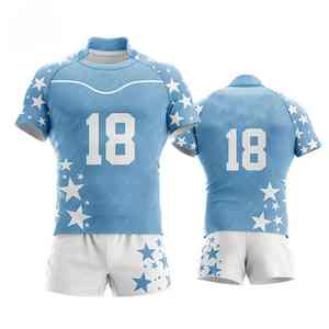 Ropa de rugby bordada personalizada Camisetas de rugby de la liga de rugby Camiseta deportiva de equipo para hombre - Product Image 2