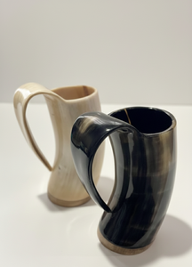 Classic Horn <b>Mug</b> with Thor's Hammer Design Handmade Eco-Friendly Beer Wine <b>Mug</b> <b>Large</b> Capacity Handle - Product Image 3