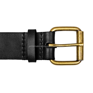 Cinturón de Cuero Genuino Italiano de Primera Capa, de Alta Calidad, con Hebilla de Una Sola Punta de 3.8 cm (1.5 Pulgadas) de Ancho, para Hombre, Venta al Por Mayor - Product Image 3