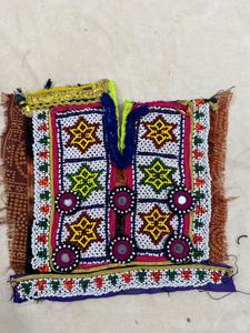 IIndian Vintage Handmade Neck Yoke Thread With <b>Mirror</b> ,Embroidery Work Applique Patch Sewing Craft.Big Vintage Banjara Neck Yoke - Product Image 5