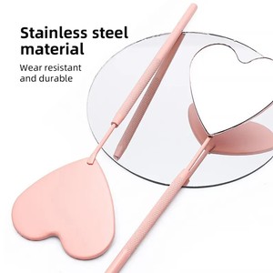 Miroir professionnel pour cils, outil d'inspection en acier inoxydable pour l'application d'extensions de cils et l'utilisation en salon - Product Image 4