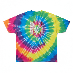 เสื้อยืดโอเวอร์ไซส์ปักลายเพชรสำหรับผู้ชาย พิมพ์โลโก้ตามสั่ง ผ้าฝ้าย 100% เนื้อหนา สไตล์สตรีทแวร์ ฮิปฮอป ทรงหลวม - Product Image 1