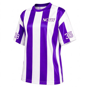 Camiseta a Rayas de la Hermandad NCNW, Morado y Blanco, Manga Corta, Letras Griegas 1935, Camiseta Informal, Transpirable y de Moda para Mujer - Product Image 2