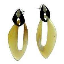Boucles d'oreilles en corne de buffle pour femmes et filles, design personnalisé, bijoux de mode, élégantes boucles d'oreilles sculptées en corne de buffle - Product Image 5