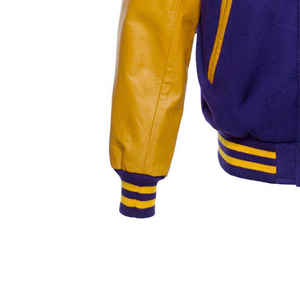 แจ็คเก็ตเบสบอลวิทยาลัยแบบกำหนดเองได้ปี 2024 สำหรับผู้ชาย แขนยาว แบบ Letterman Varsity  ดีไซน์ใหม่สำหรับฤดูหนาว พร้อมโลโก้แบบกำหนดเอง - Product Image 5