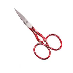 Ciseaux de manucure en acier inoxydable, lame tranchante, manche en plastique rouge, trou rond, outil de beauté pour le soin des ongles des adultes - Product Image 1