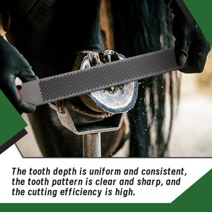 Raspador de pezuñas de caballo de doble cara de 14 pulgadas, herramienta de recorte de pezuñas, lima para recorte de pezuñas de herrador, cuchillos para pezuñas, accesorios ecuestres - Product Image 4