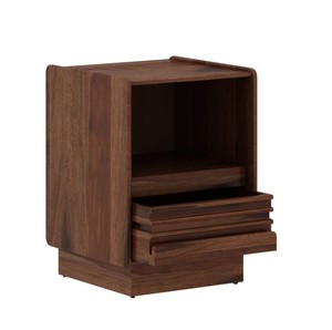 Modern Solid Wood Nightstand With 1 Drawer And Open <b>Shelf</b> Storage Bedroom Furniture Scandinavian Design - Product Image 4