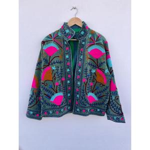 Kimono Boho Reversible de Algodón Tejido con Bordado Suzani, Chaqueta de Invierno y Otoño para Mujer, Transpirable y Cálida, Regalo - Product Image 4