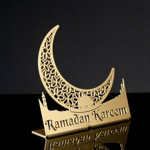 Decoración de Ramadán, adorno de media luna de madera, decoración de Ramadán cortada con láser, decoración de arte islámico, decoración de caligrafía árabe, caligrafía islámica - Product Image 5