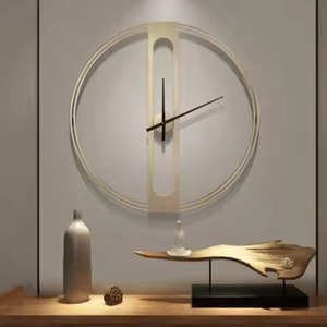 Modern Sunburst <b>Wall</b> <b>Clock</b> Metal Analog Quartz Silent Living Room Decor 60cm <b>Oversized</b> Abstract Geometric Design - Product Image 3