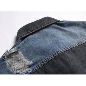 Service OEM, veste en jean d'hiver, vente chaude, haute qualité, style streetwear décontracté pour hommes, logo personnalisé sur le devant - Product Image 4