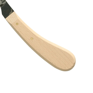 Lot de 2 couteaux à sabots en acier inoxydable, instruments chirurgicaux vétérinaires, manche en bois 100 % haute qualité, outils de fermeur manuels durables - Product Image 5