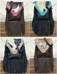 Trendy Handbags New Fashion Hand Tooled Cowhide Leather Shoulder Messenger Bag Western Large Capacity Crossbody Purses for Women - Product Image 6