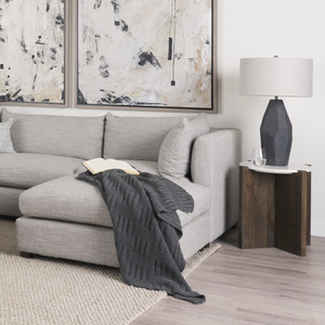 Mesa Consola Moderna de Lujo en Madera de Teca con Tapa de Mármol para Sala de Estar, Hotel y Apartamento - Product Image 3