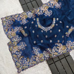 <b>Indian</b> Bollywood Designer Bridal Party Wear PURE SOFT SATIN SILK <b>FABRIC</b> ON BEAUTIFUL C-PALLU LAtest Exclusive Ethnic Wear Saree - Product Image 4