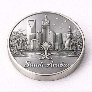 Monedas de recuerdo personalizadas de Arabia Saudita con diseño de desafío en esmalte - Imitación antigua, diseño moderno, chapado en oro, de zinc, regalos promocionales de país y ciudad - Product Image 3