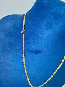 Elegante Cadena de Oro Sólido de 22K con Diseño de Cuerda Trenzada y Detalles de Barril, Collar de Oro Amarillo Auténtico con Sello BIS - Product Image 3