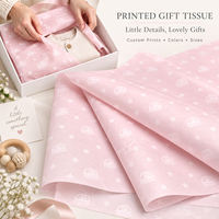 Papier de soie recyclable imprimé en couleur personnalisé pour la promotion de la marque, la présentation de cadeaux, les cosmétiques, l'emballage de sacs à main de luxe, 50x75mm