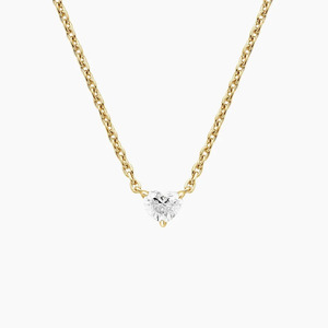 Collar con Colgante de Diamante con Corte Corazón y Engaste de Bisel - Product Image 1