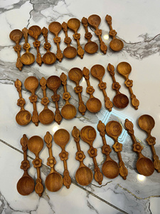 Cuchara de Servir de Madera Hecha a Mano en Vietnam, Diseño Minimalista de Teca Natural, Regalos Ecológicos para Empresas, Vajilla de Cocina, Logotipo Personalizado - Product Image 4