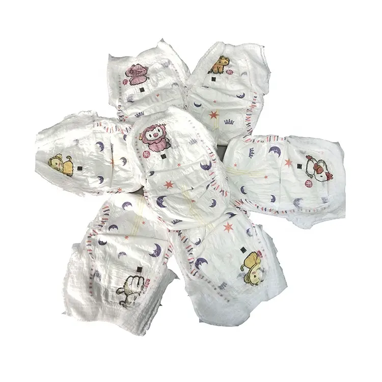 Factory Rejected Diapers/nappies Xxxl Size Baby Diapers Wholesale Second Grade Stocks Premium Quality Bales Cute Cotton Soft