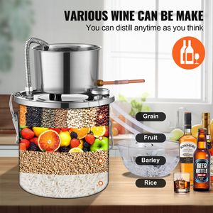 Kit de Destilación de Alcohol de Acero Inoxidable de 3 Gal/11.4 L con Enfriamiento por Serpentín para Elaboración Casera, Refinación y Fermentación de Agua y Alcohol - Product Image 6