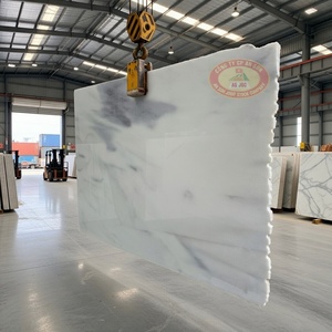 Modern Factory-Processed Milky White Calcite <b>Marble</b> Stone Slabs Honed Polished Durable Waterproof Eco-Friendly 24x24 Office - Product Image 4