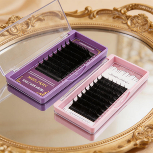 Extensiones de Pestañas Individuales de Marca Privada al por Mayor, Bandejas de Pestañas de Volumen Fácil de Aplicar, Extensiones de Pestañas de Cachemira - Product Image 4